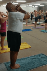 Bikram Yoga Pranayama Deep Breathing Exhale MSU Football Coach Ron Burton